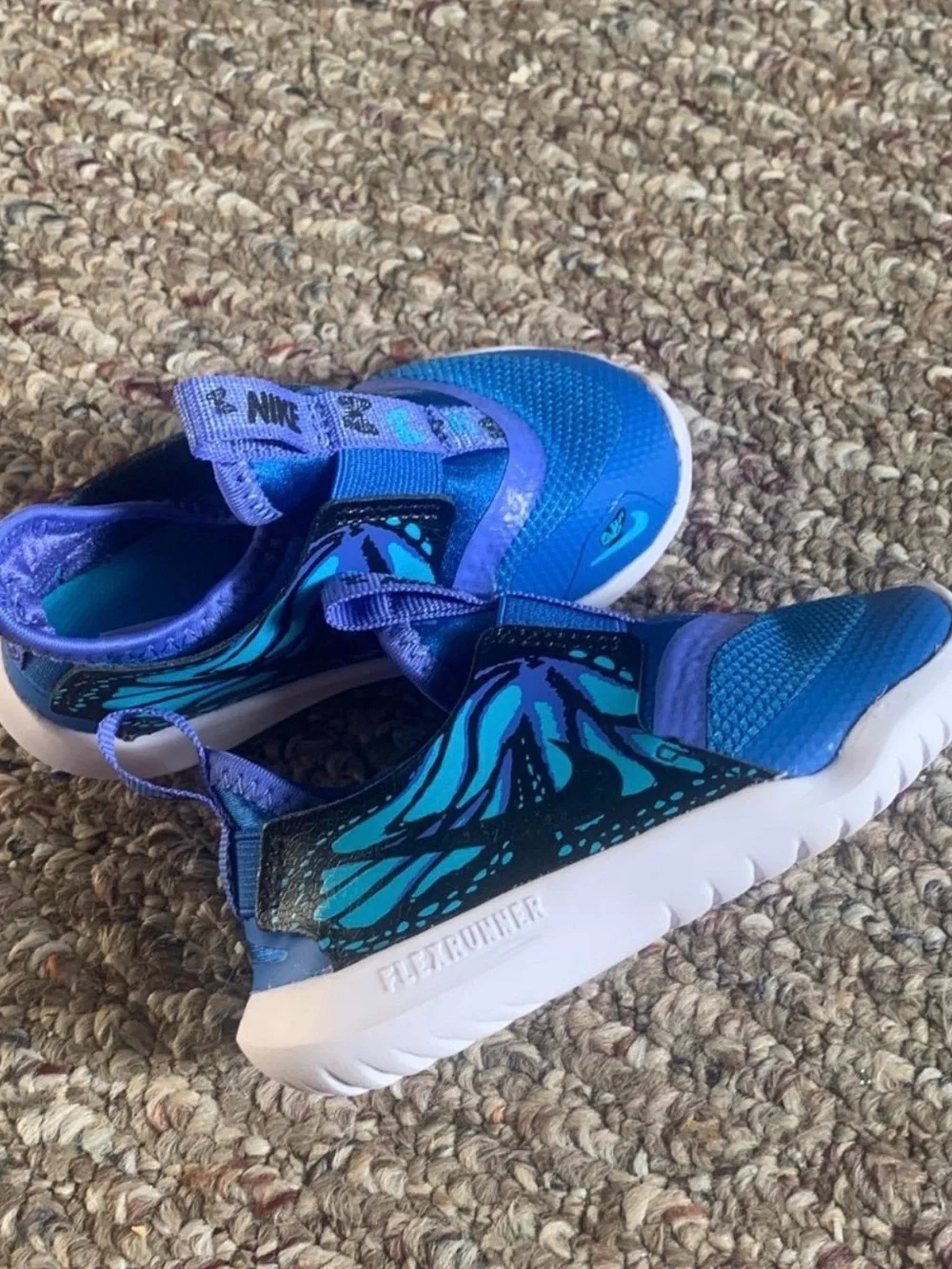 Nike Kids Blue & Teal Slip-On Sneakers